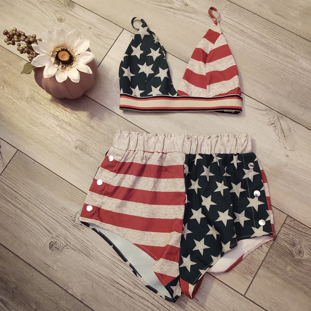 COPY - Mi Dresspo Flag bathing suit NWOT